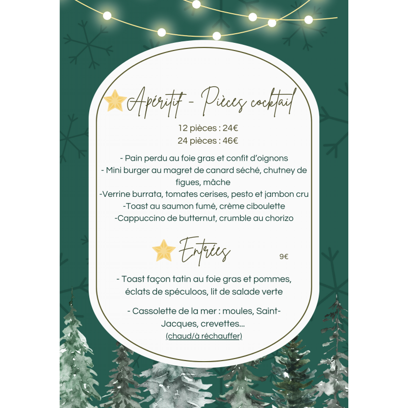 Entrée : Cassolette de la mer