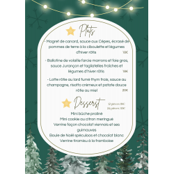 Plat : Magret de canard,...